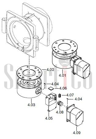 Запасные части к газовой горелке Weishaupt G70/2-A ZM-LN (W-FM 100/200) с доставкой по России 4 Запчасти к газовым горелочным устройствам Weishaupt G70/2-A ZM-LN (W-FM 100/200). Схема 4.