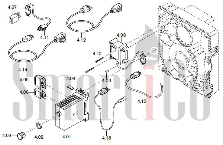 Запасные части к газовой горелке Weishaupt WG10.../1-D Z-LN с доставкой по России 4 Запчасти к газовым горелочным устройствам Weishaupt WG10.../1-D Z-LN. Схема 4.