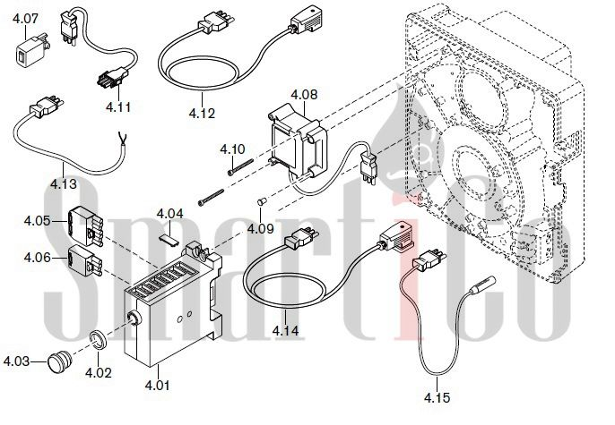 Запасные части к газовой горелке Weishaupt WG20.../1-C Z-LN с доставкой по России 4 Запчасти к газовым горелочным устройствам Weishaupt WG20.../1-C Z-LN. Схема 4.