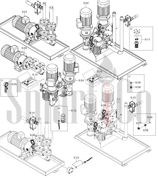 Запасные части к комбинированной горелке Weishaupt RGMS70/1-B ZM-NR (W-FM 100/200) с доставкой по России 9 Запасные части к комбинированной (двухтопливной) горелке Weishaupt RGMS70/1-B ZM-NR (W-FM 100, 200). Схема 9.