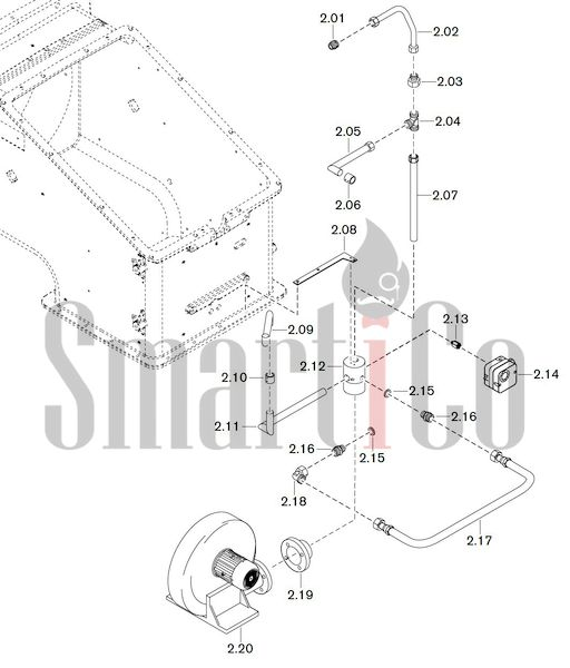 Запасные части к комбинированной горелке Weishaupt WKGL70/2-A ZM(H)-1SF 2 Запасные части к комбинированной (двухтопливной) горелке Weishaupt WKGL70/2-A ZM(H)-1SF (W-FM 100, 200). Схема 2.