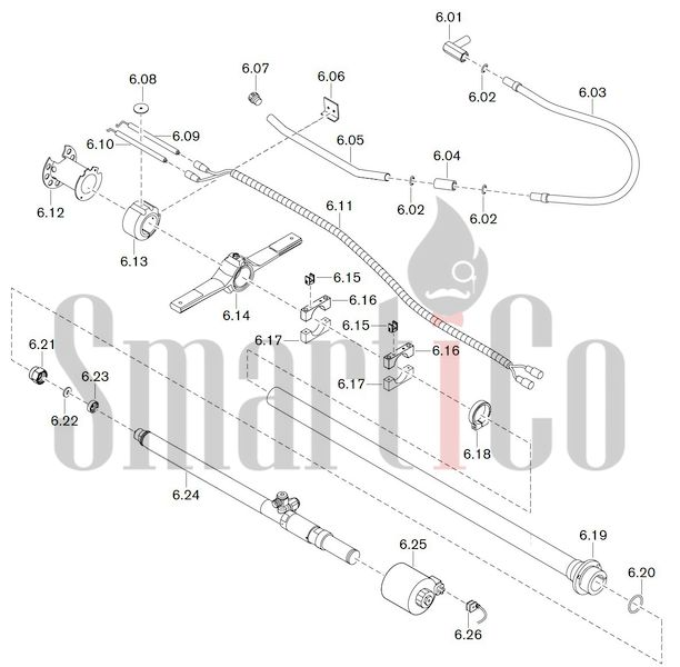 Запасные части к комбинированной горелке Weishaupt WKGL70/2-A ZM(H)-1SF 6 Запасные части к комбинированной (двухтопливной) горелке Weishaupt WKGL70/2-A ZM(H)-1SF (W-FM 100, 200). Схема 6.