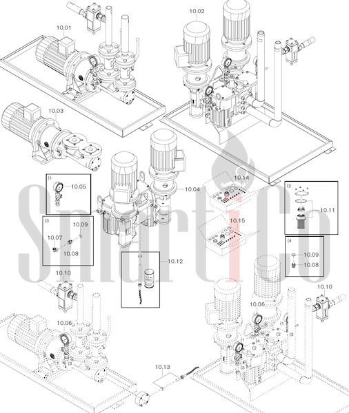 Запасные части к комбинированной горелке Weishaupt WKGMS 80/3-A ZM(H)-1SF с доставкой по России 10 Запасные части к комбинированной (двухтопливной) горелке Weishaupt WKGMS 80/3-A ZM(H)-1SF (W-FM 100, 200). Схема 10.